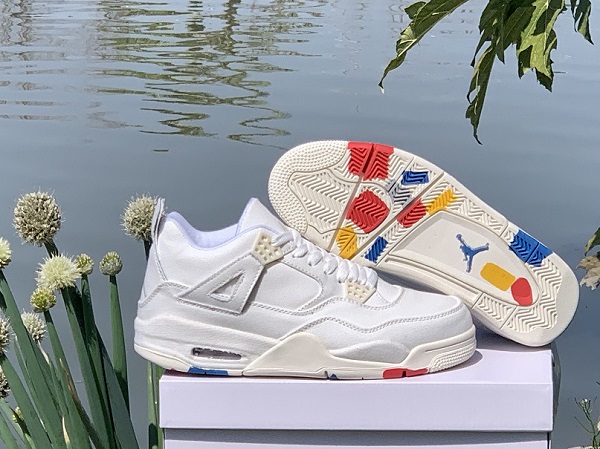 Women's Running Weapon Air Jordan 4 'Canvas' Shoes 045